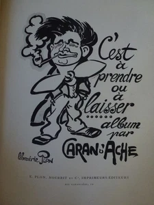 C'est à Prendre ou à Laisser Album par Caran d'Ache EO 1898 Librairie Plon - Imagen 1 de 5