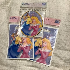 Vintage Party Express Disney Prinzessin Geburtstagsbanner & Set/2 Leckerli Beutetüten Neu in Verpackung - Bild 1 von 10