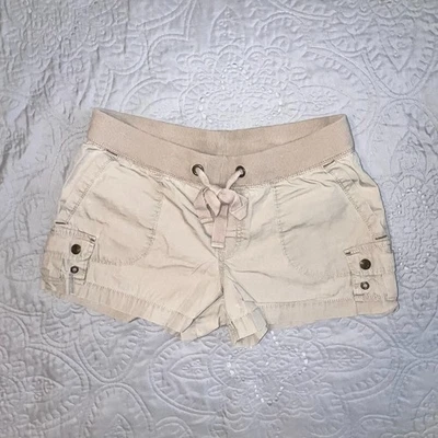 Pantalones cortos London Jean con cordón, beige caqui tostado, talla S, usados Foto 1 de 3