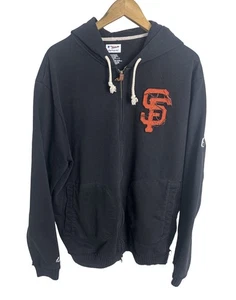 Felpa con cappuccio e zip San Francisco Giants uomo nera Majestic taglia XL - Foto 1 di 5