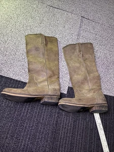 Brown Knee High Boots Women’s Size 7.5 Suede Leather Bronx Campus Riding Defects - Picture 1 of 18