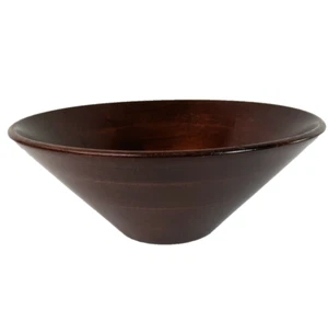 Vintage MCM massive Nussbaum Schale Holzschale Nüsse Obst 60er Dekor Mod Distressed - Bild 1 von 12