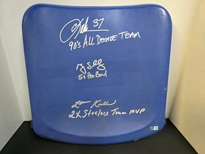 Steelers 1990's Defensive Legends Signed Auto Three Rivers Stadium Seat! - Picture 1 of 6
