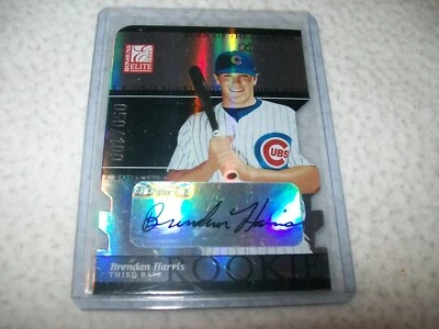 2003 DONRUSS ELITE RC BRENDAN HARRIS AUTO SIGNED #49 #D/100 CHICAGO CUBS - Image 1 of 2
