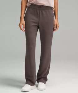 Pantalone Lululemon Softstreme vita alta donna 12 marrone gamba larga 30" cucitura interna - Foto 1 di 12