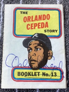ORLANDO CEPEDA Personally Autographed Signed 1970 TOPPS Booklet Card #13 HOF - Picture 1 of 3