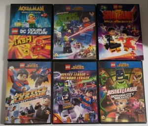 7 LEGO DC Comics Super Heores movies (DVD) Aquaman, Flash, Batman,Justice League - Picture 1 of 1