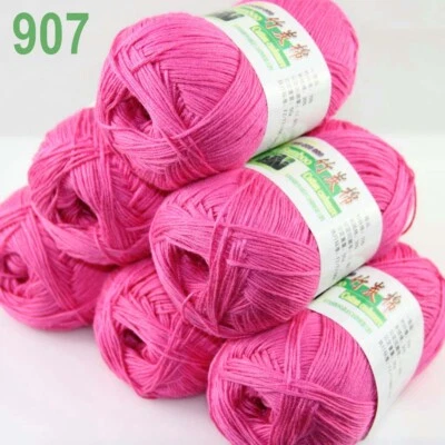 Sale Lot 6SkeinsX50g Soft Bamboo Cotton Baby Wrap Hand Knitting Crochet Yarn 907 - Image 1 of 4