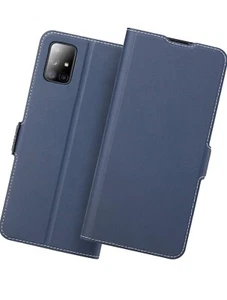 Samsung A71 Hülle Wallet, Galaxy A71 Flip Case mit Kartenfach Ständer Blau - Bild 1 von 7