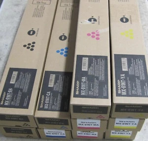 10 GENUINE SHARP Toners MX61NTBA,MX61NTCA, MX61NTMA, MX61NTYA - Bild 1 von 4