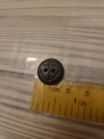Antique Buttons with Navy Anchor 5/8 " 2 hole H112 Free Shipping Cover