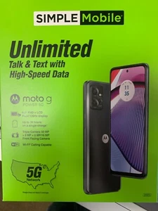 Simple Mobile Motorola G Power 5G 2023 with 3 FREE months $50 prepaid plan incl! - Picture 1 of 1