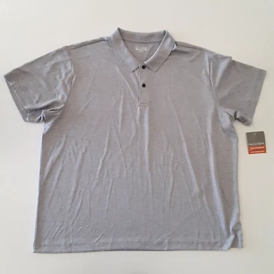 Camisa Polo Falls Creek Para Hombres XXXL Performance Manga Corta Pecho Gris Sólido Foto 1 de 4