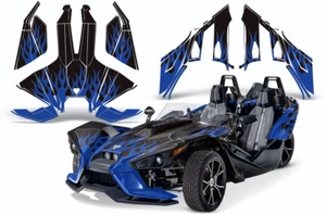 Roadster Graphics Kit Decal For Polaris Slingshot SL 2015-2023 DFLAME BLU - Picture 1 of 2