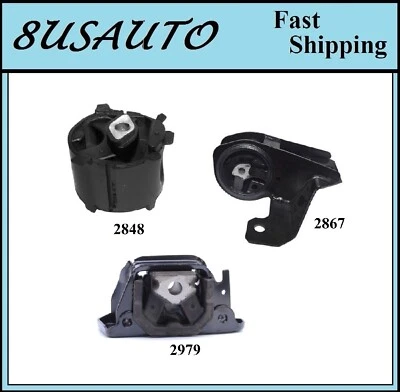 Montaje de motor y transmisión 3 piezas para Dodge Neon 1995-1999, Stratus 1995-1996 2,0 L Foto 1 de 4