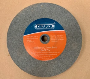 Genuine Draper Grinding Wheel 29629 / Discs / Bench Grinder Stones 60 Grit / NEW - Picture 1 of 3