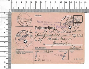 4.5.1945 sehr späte Postanweisung ww2 Postamt Krummau Geldstelle Reichsm ; 61879 - Picture 1 of 4