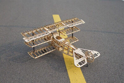 New DIY Fokker Dr.I Red Baron Wood Plane Airplane Kit Model Toy Wingspan 102cm - Image 1 of 4