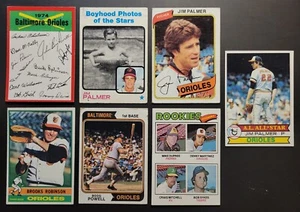 (7) 70er Jahre Orioles Lot mit Palmer; Boog; Brooks (1973 Topps; 1974; 1976-1980) - Bild 1 von 5