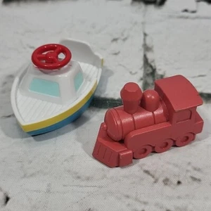 Calico Critters Sylvanian Families Dollhouse Childrens Toys Lot Of 2 Boat Train - Picture 1 of 8