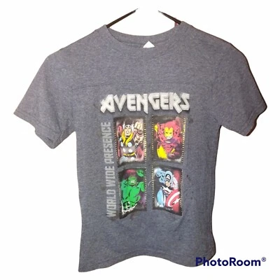 Camiseta Marvel Vengadores Niños Talla 8 Capitán América, Thor, Hulk, Iron Man Foto 1 de 3