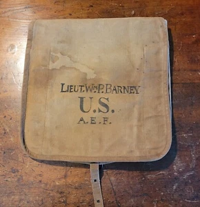 SPANISH AMERICAN WAR TO WW1 HAVERSACK FOR LIEUT. WILLIAM P. BARNEY  U.S.  A.E.F. - Picture 1 of 9