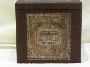 Scatola portaoggetti in legno di curcuma marca casa con cerniera 7" x 7" x 5,5" - Foto 1 di 12