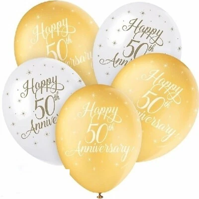 50th Anniversary Party Balloons Decoration Golden Wedding Anniversary 50 Years 5