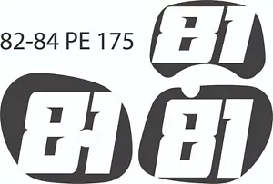 82 83 84 1982 1983 1984 Suzuki PE 175 Pre Printed Number Plate Background Decal - Foto 1 di 5