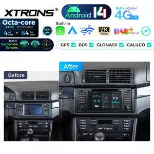 4G 64G Android 14 Car Stereo DSP 7" GPS DVD Inclinometer for BMW E39 5 Series M5 - Picture 1 of 20