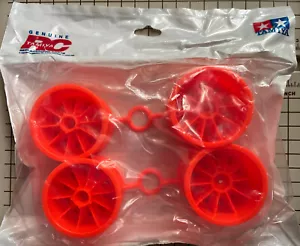 Tamiya RC 4-PACK Wheel Set in Neon Red Orange for Blitzer Beetle 58122 # 9335134 - Picture 1 of 2