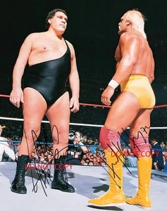 HULK HOGAN & ANDRE THE GIANT Autographed 8x10 Signed Reprint Photo !! - Picture 1 of 1