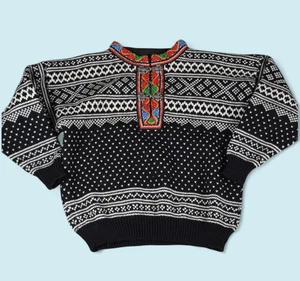 Norlender Sweater Child's Unisex Size 6 Pure New Wool Vintage Fair Isle Pullover - Picture 1 of 12