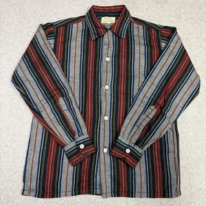 Vintage Viyella Shirt Mens Large 16 Stripe Wool Cotton Britain 70s 80s - Picture 1 of 11