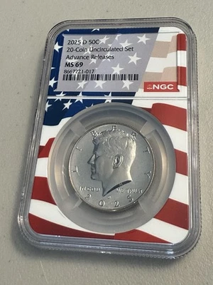 2025 D KENNEDY NGC MS69 69 HALF DOLLAR - ADVANCED RELEASE - FINEST KNOWN - Image 1 of 4