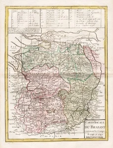 Brabant Belgium Brussels engraving map Le Rouge 1767 - Picture 1 of 1