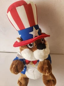Buc-ees Maskottchen Plüsch 11 Zoll Biber Stofftier Unabhängigkeitstag - Bild 1 von 7