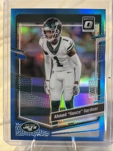 2023 Panini Donruss Optic 149 Ahmad "Salsa" Gardner Teal Prizm/299 Jets - Imagen 1 de 2