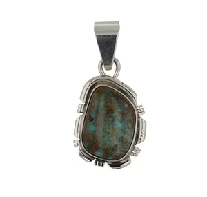 Jimmy Garcia Navajo Pilot Mountain Turquoise Pendant - Bild 1 von 2