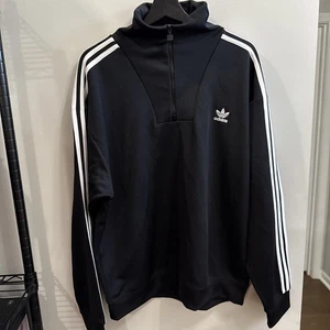Adidas Funnel Neck TT Track Top Jacket Men Size Large IZ4803 Black - Picture 1 of 6