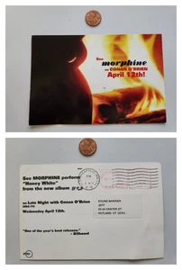 Carte postale promotionnelle Morphine 1995 OUI Conan O'Brien excellent cachet de la poste - Photo 1/3