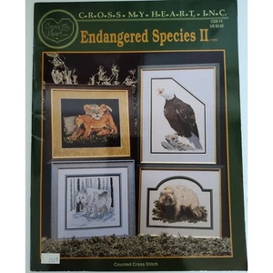 Cross My Heart Endangered Species II Cross Stitch Patterns Seal, Tiger, Eagle - Picture 1 of 3