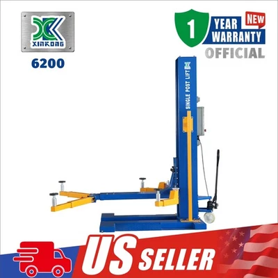 XK 6200 Single Post Lift Electro-Lock Maximum Lifting Capacity 6200 lbs 220 VOLT Foto 1 de 4