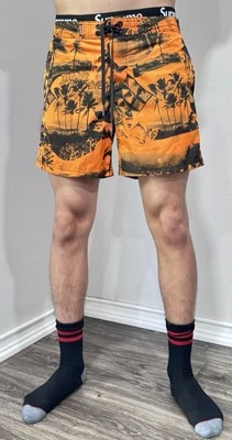 Pantalones cortos de natación DIESEL para hombre con estampado de fotos naranja talla 30 Foto 1 de 4