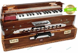 Bina Exclusive Concert Quality Portable 9 Scale Changer Indian Teak Harmonium Wi - Picture 1 of 16