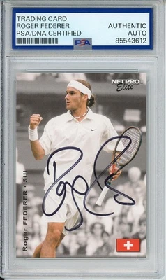 2003 NETPRO ELITE #S2 ROGER FEDERER SIGNED ROOKIE CARD PSA DNA COA AUTOGRAPH HOF - Image 1 of 2