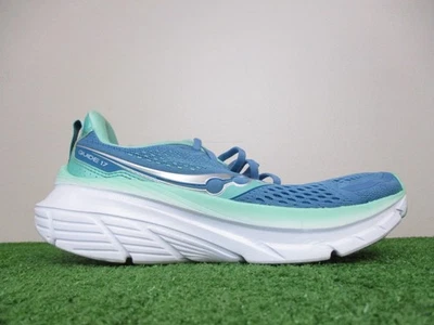 Saucony Guide 17 鞋女式 9.5 蓝色绿色白色公路跑步训练垫 — 第 1/4 张图片