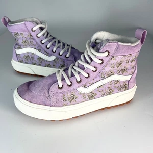 Vans Floral Canvas Sk8-Hi  MTE Sneakers Shoes Purple 751505 Kids Youth Girl 3 - Picture 1 of 15