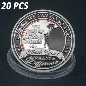 20PCS Challenge Gifts Souvenir Coin Thank You For Making A Difference Silver - Picture 1 of 9