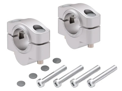 KTM 1290 Super Adventure 2017-2024 Handlebar Risers 20mm Silver BY H & B - Image 1 of 3